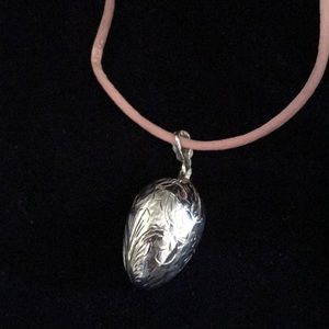 Sterling silver egg pendant